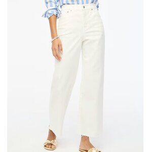 🏷️NWT:  J. Crew Factory Wide-leg crop jean in all-day stretch - White Size 26